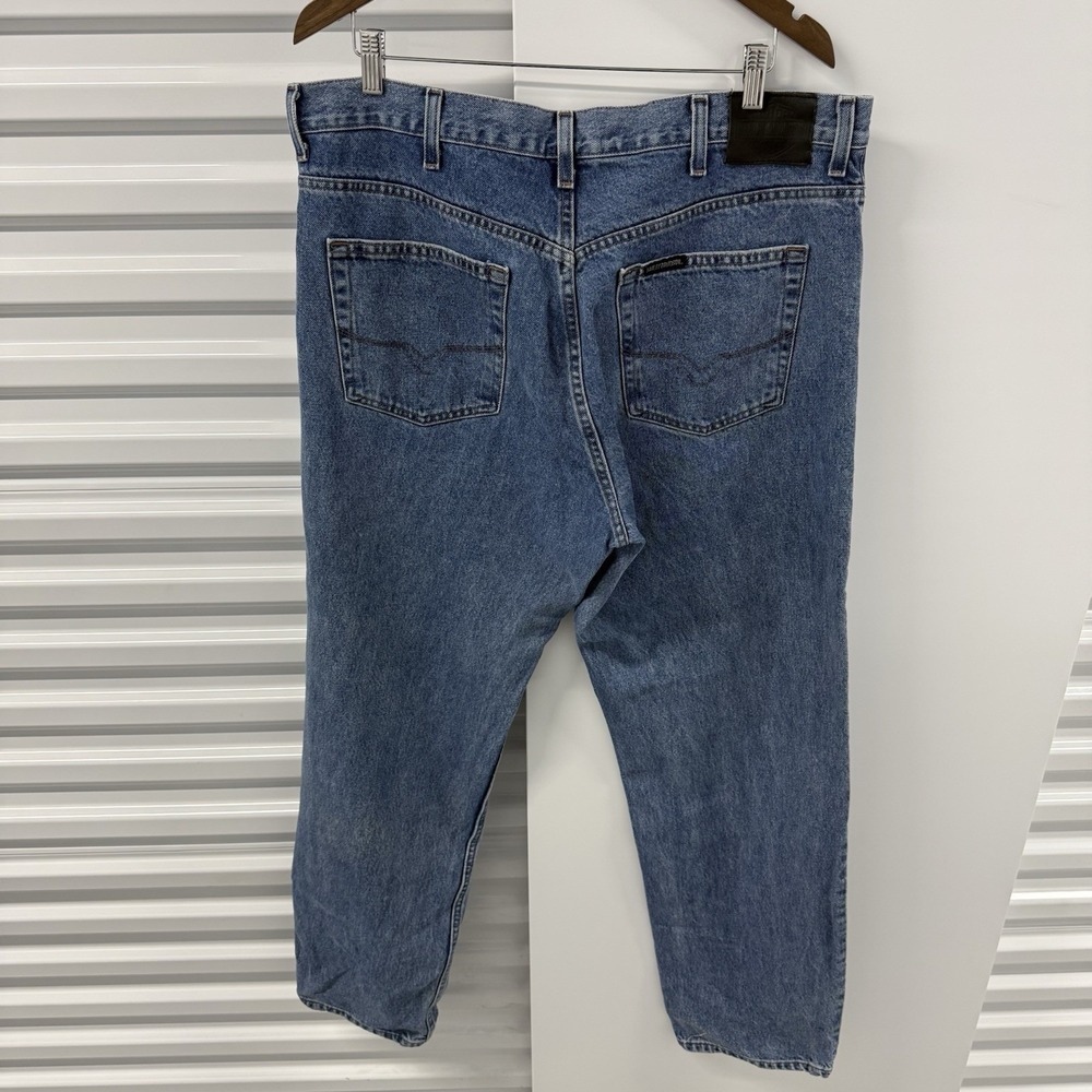 Vintage Harley Davidson MotorClothes Jeans Mens 38x34 Blue Biker Denim - Picture 4 of 10